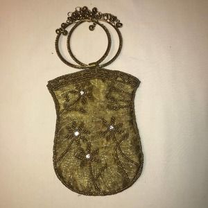 SUNBEAMS BAG SHOP BANGLE WRISTLET BEADED PURSE